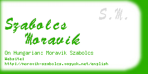 szabolcs moravik business card